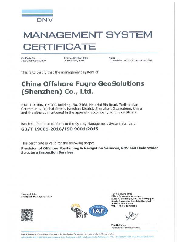 Management System Certificate