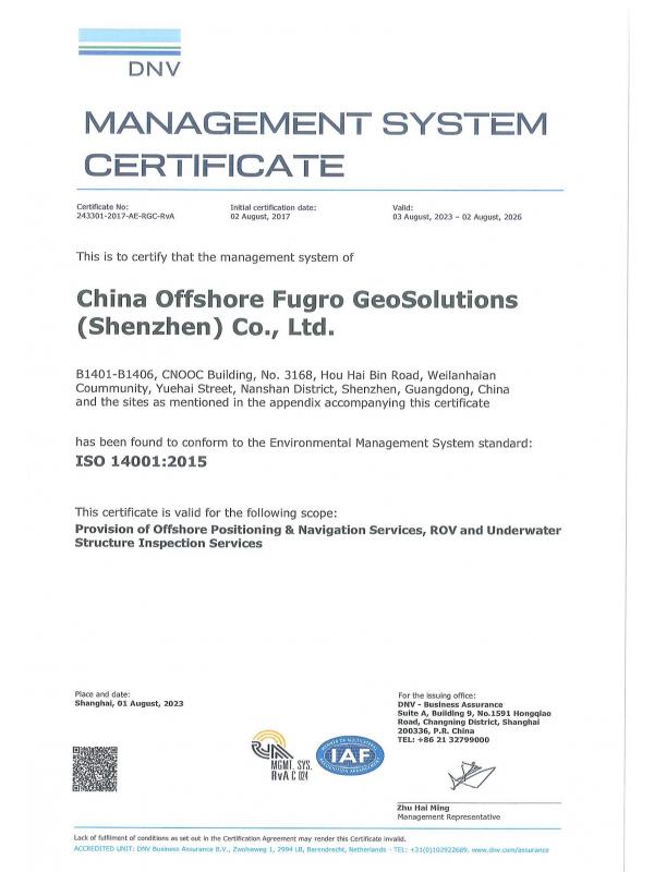 Management System Certificate